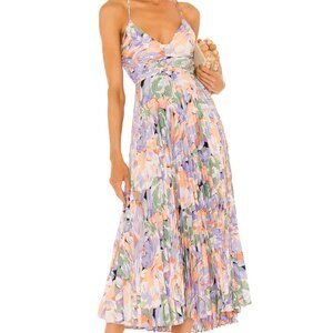 ASTR the Label Coral Multi Color Midi Dress (Size XS)